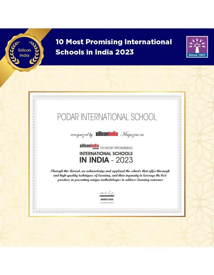 Podar International School: Honored Among India