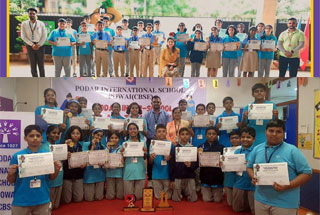 Achievement in Podar Inter School Table Tennis and Chess tournament - 2024