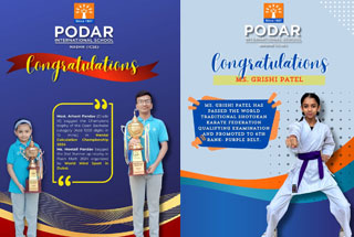 Podar International School Nashik ICSE students achievements - 2024