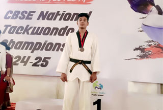 Master Thanoj won medal in CBSE National Taekwondo Competition at Uttarakhand - 2024