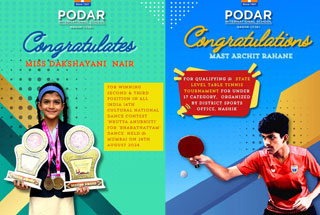 Podar International School Nashik ICSE student