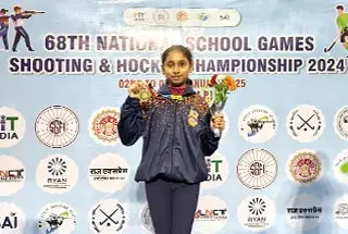 Ovi Pawar of Podar International School - Shirur secured the gold medal in the National Rifle Shooting Competition held in Bhopal, Madhya Pradesh.