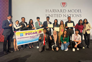 Podar International School and Junior College, Sangli, has brought home three prestigious awards from the Harvard Model United Nations (HMUN) Conference, held in Dubai from 10th Jan to 13th Jan 2025. 